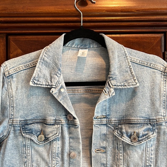GUC H&M light wash fitted jean jacket sz 6 - Picture 2 of 8